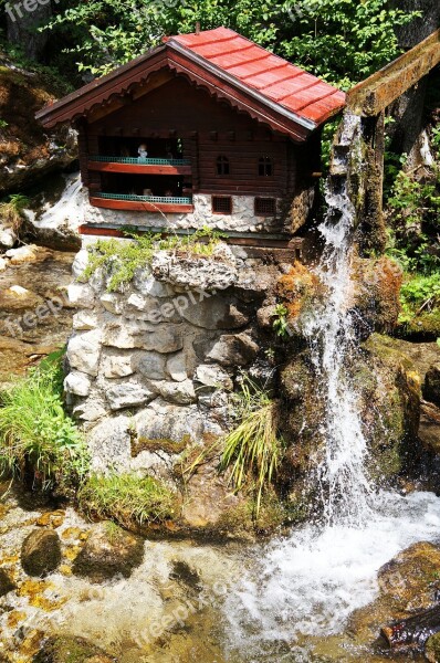 Cottage Water Clammy Running Water Waterfall