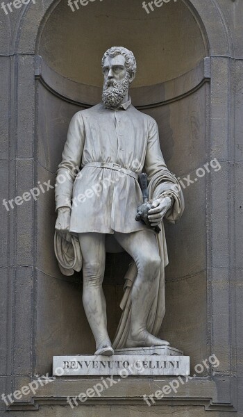 Benvenuto Cellini Statue Uffizi Florence Italy