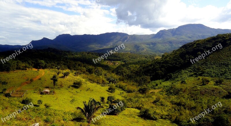 Montanha Vale Felício Dos Santos Paisagem Rural