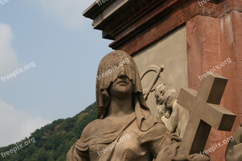 Statue Bridge Heidelberg Old Bridge Historically