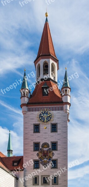 Old Town Hall Bell Tower Munich Bavaria Germany