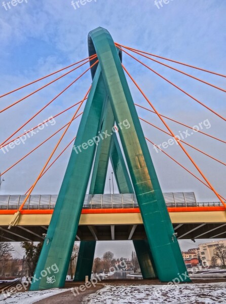 University Bridge Bydgoszcz Brda Crossing Infrastructure