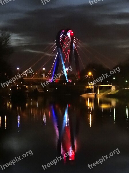 University Bridge Bydgoszcz Poland River Brda