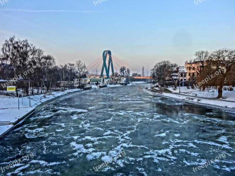 University Bridge Bydgoszcz Poland River Canal