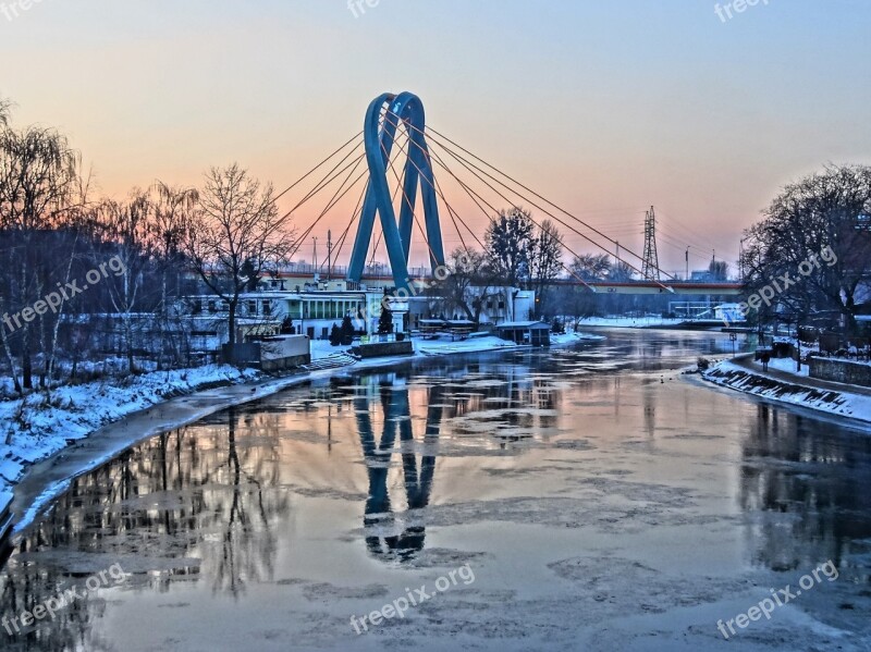 University Bridge Bydgoszcz Poland River Canal