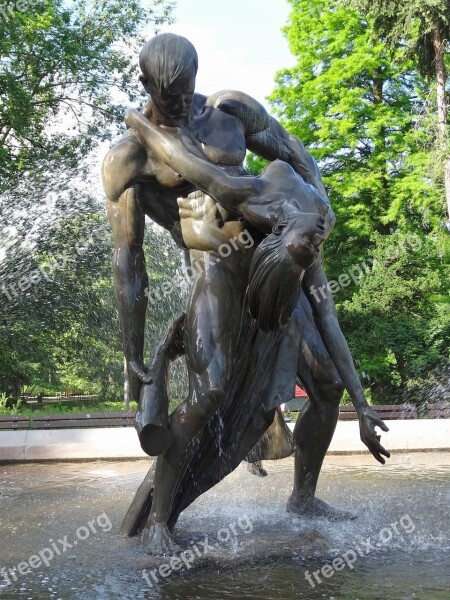 Fontanna Ptop Bydgoszcz Fountain Sculpture Statue