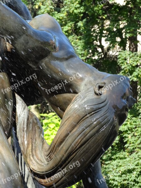 Fontanna Ptop Bydgoszcz Fountain Sculpture Statue