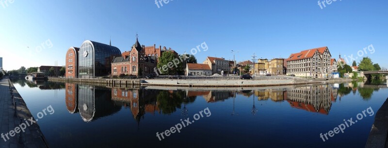 Waterfront Bydgoszcz Panorama Canal Embankment