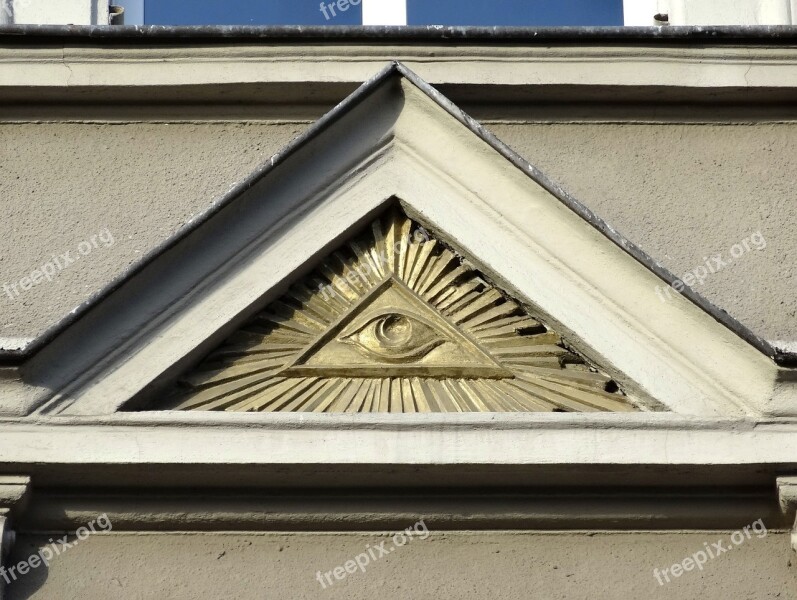 Bydgoszcz Building Relief Illuminati Facade