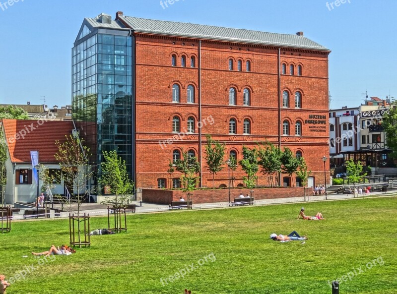 Mill Island Bydgoszcz Building Architecture Meadow