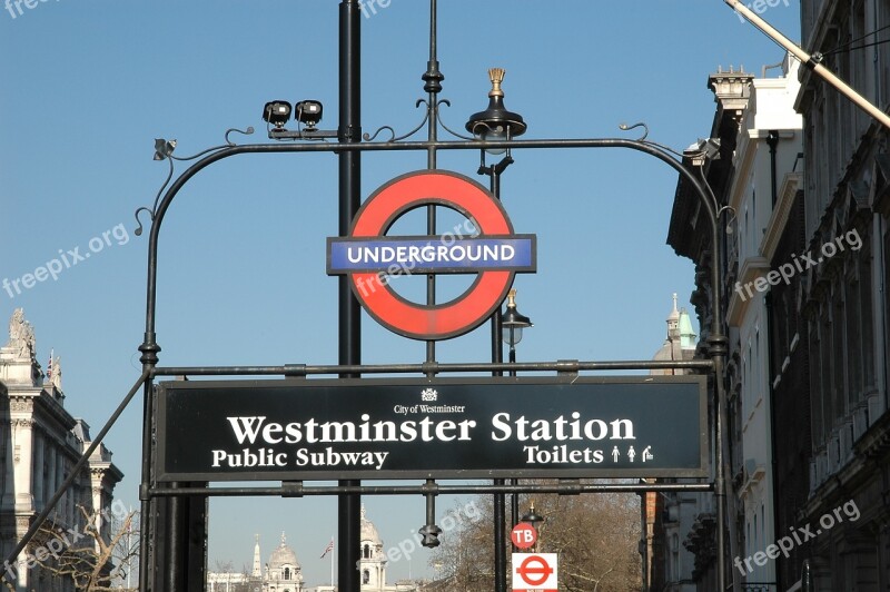 United Kingdom London Subway Underground Westminster