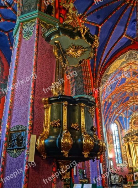 Bydgoszcz Cathedral Interior Pulpit Church