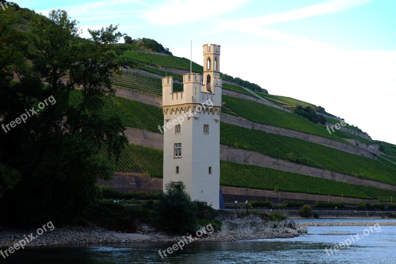 Bingen Mäuseturm Tower Places Of Interest Middle Ages Historically