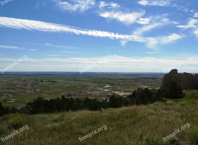 Badlands Landscape Sky Scenic Free Photos