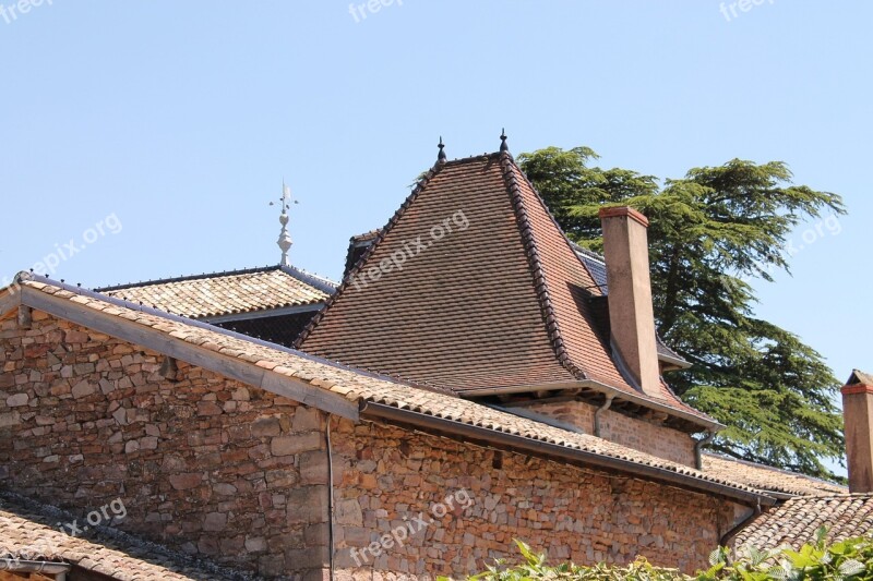 Closed Roof Roof Landscape Stone Pattern Background Free Photos