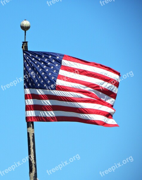 Flag Mast Usa Free Photos