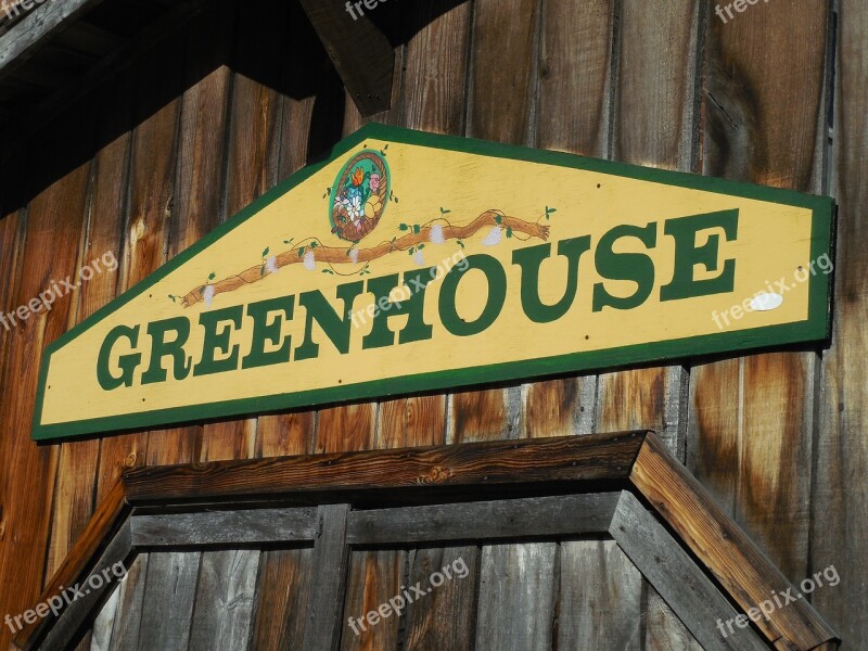 Sign Greenhouse Welcome Sign Greeting White