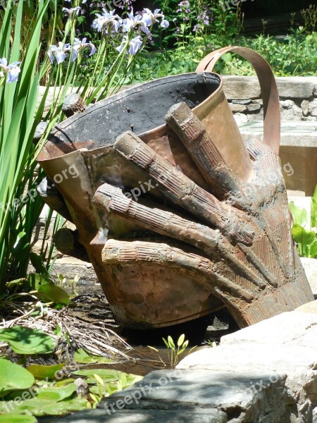 Statue Cup Hand Coffee Drink