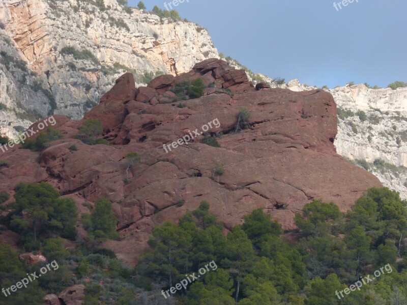 Mountain Red Sky Natural Wonders Free Photos