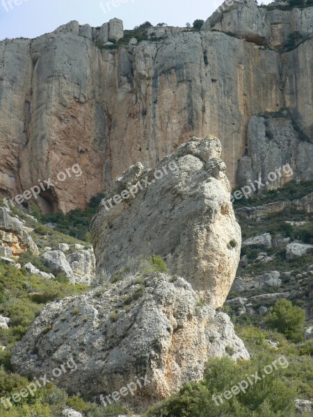 Mountain Rock Peña Montsant Landscapes