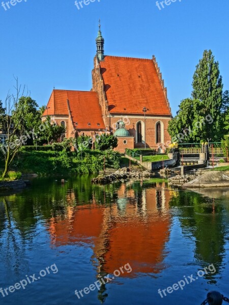 Bydgoszcz Cathedral Waterfront Church Facade