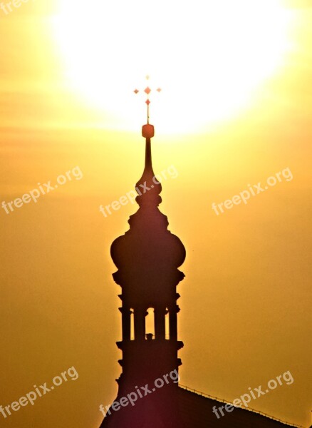 Bydgoszcz Cathedral Sunset Turret Tower