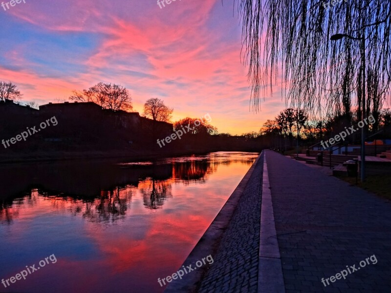 Brda River Poland Sunset Sunrise