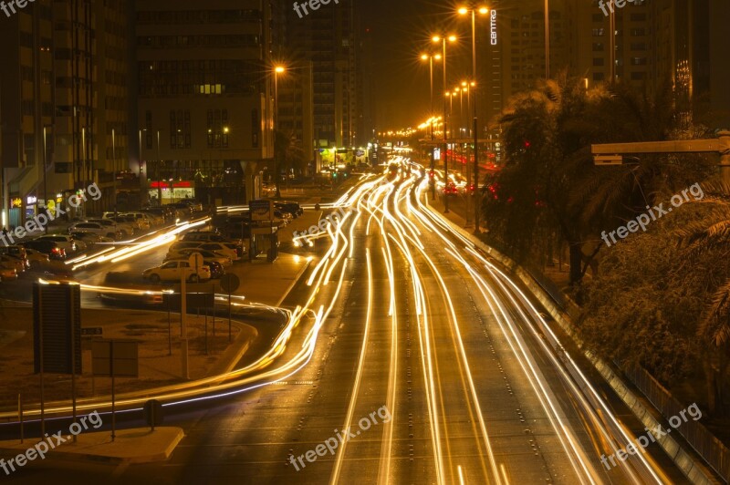 Ad Night Light Painting City Street