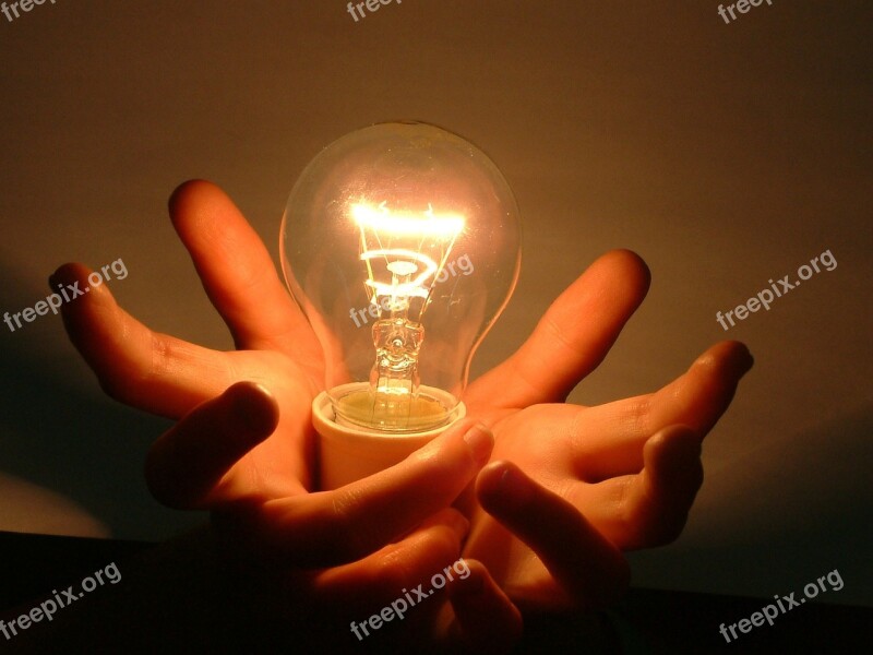 Light Hands Bulb Bright Free Photos