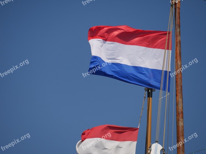 Flag Netherlands Dutch Flag Holland Sailing Boat