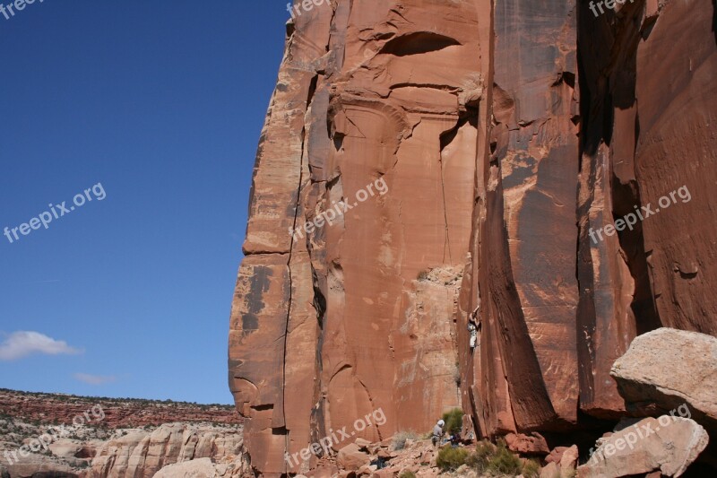 Rock Climbing Indian Creek Desert Free Photos