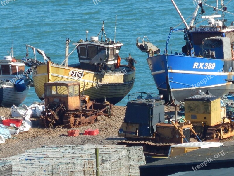 Fishing Boats In Hastings Uk Fish Fishing Boat Sea