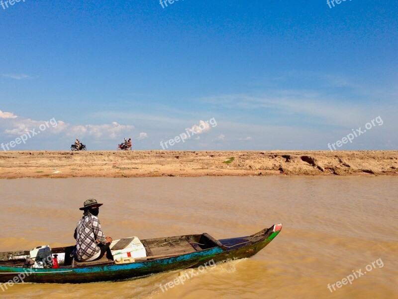 Water Boat River Summer Day