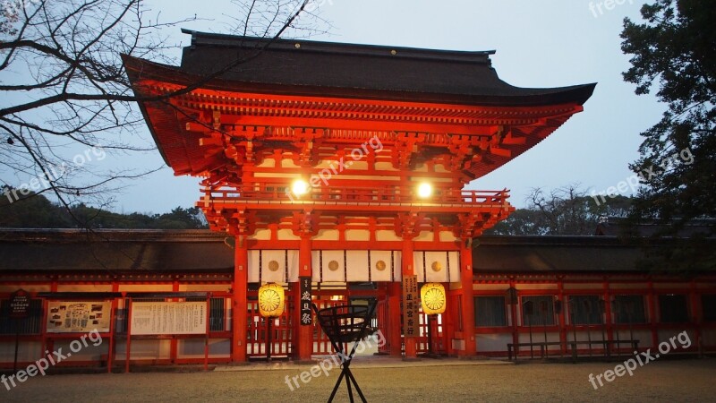 Japan Scarlet Torii Shrine Kyoto