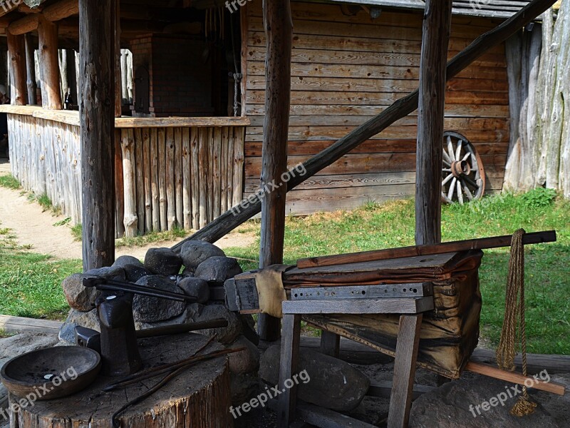 Smithy Anvil Medieval Smithy Blacksmith Tools Hearth