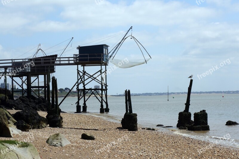 Sea Ocean Fishing Fisherman's Hut Saint-nazaire