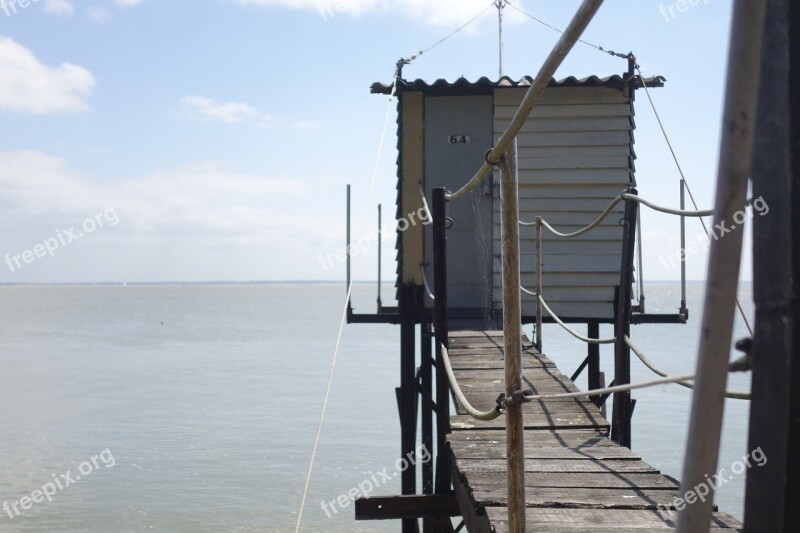 Sea Ocean Fishing Fisherman's Hut Saint-nazaire