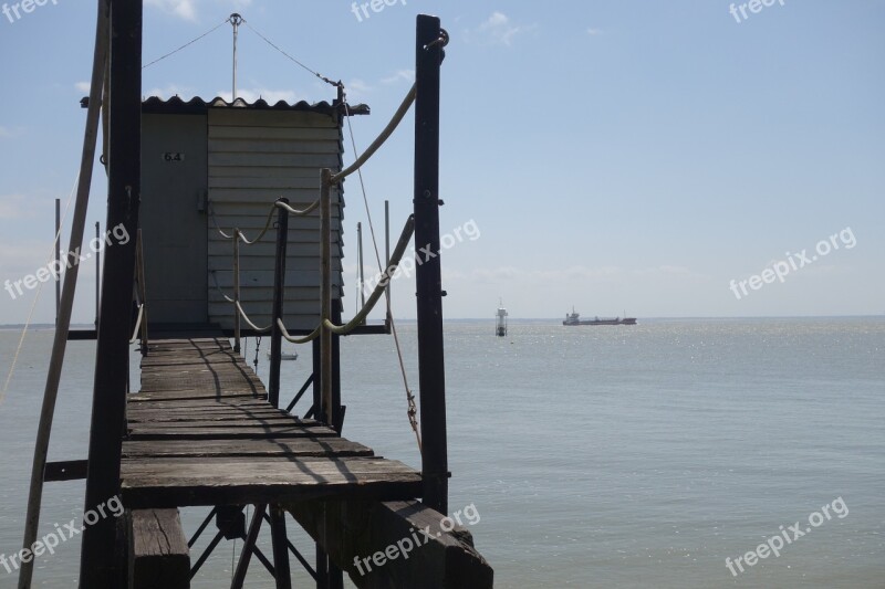 Sea Ocean Fishing Fisherman's Hut Saint-nazaire