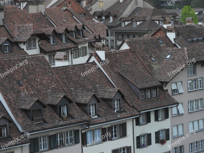 Roofs Tile Roof Old Town Historic World Heritage Site