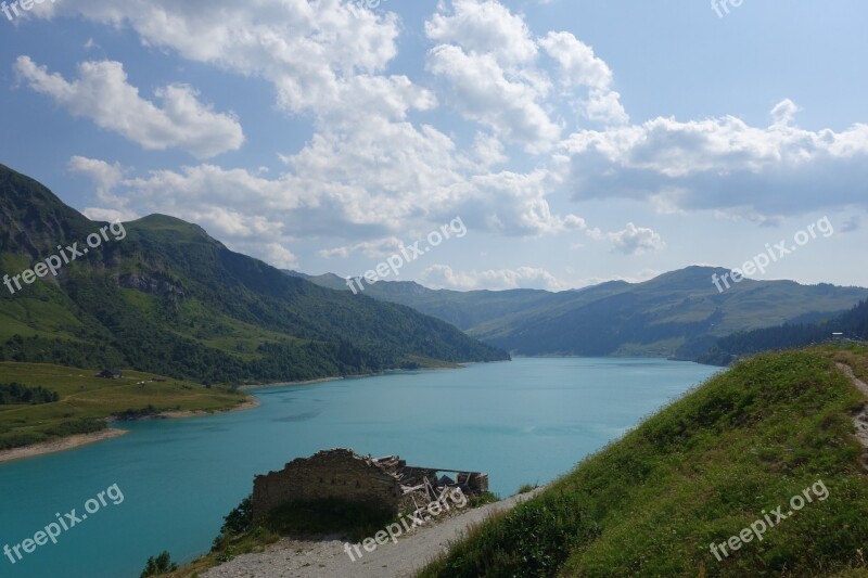 Mountain Lake Alps Rustic Hautes Alpes