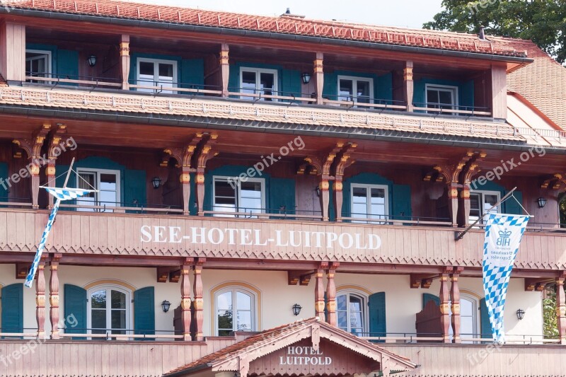 Hotel Seehotel Balcony Architecture Facade