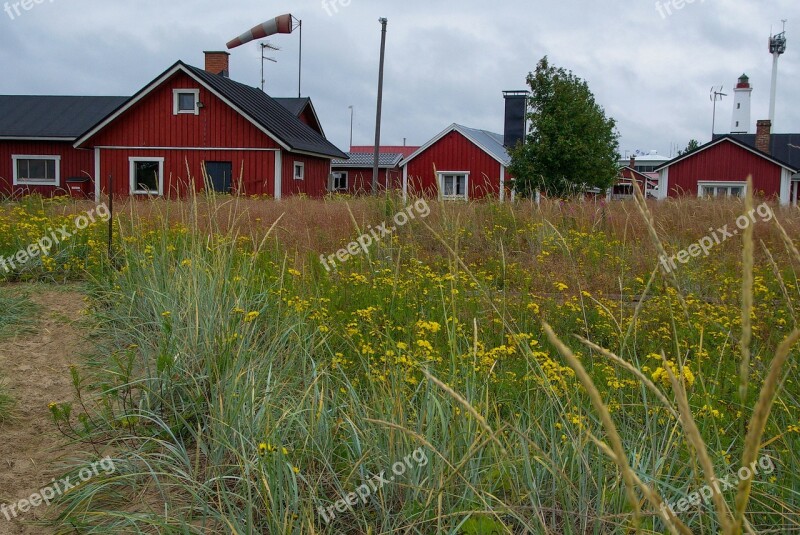 Finland Lighthouse Colorful Houses Free Photos