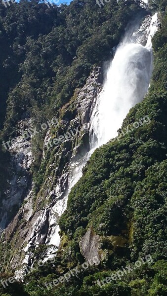 Milford Sound Waterfall Free Photos