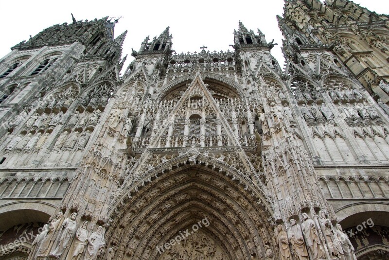 Rouen Normandy Cathedral Gothic Free Photos