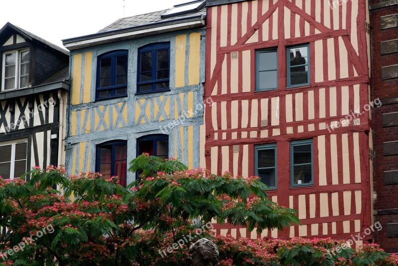 France Normandy Rouen Timbered Houses Free Photos