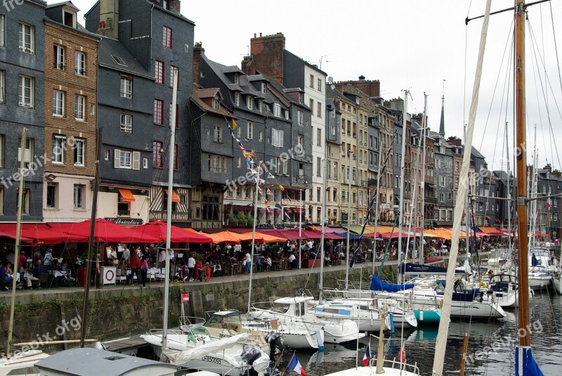 France Normandy Honfleur Port Free Photos