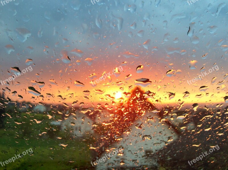 Raindrops Window Condensation Droplets Glass