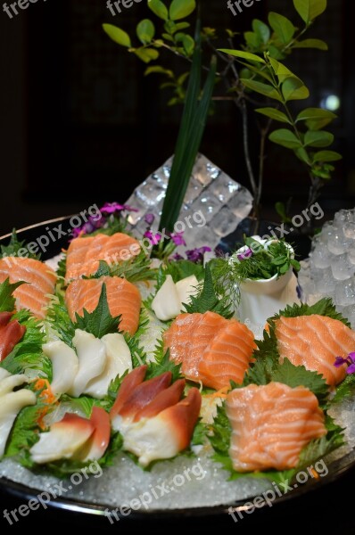 Salmon Vegetables Catering Free Photos