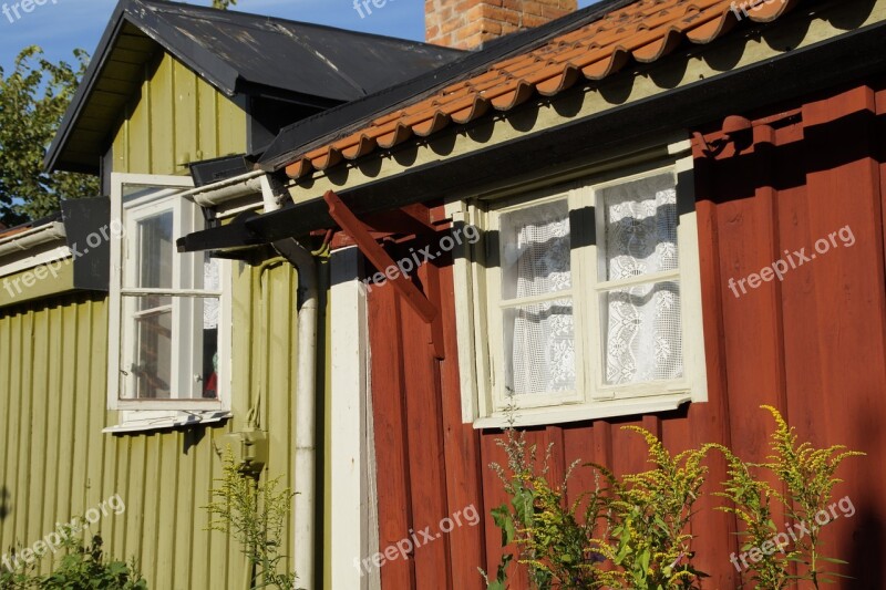 Swedish Sweden Vimmerby Wooden Houses Building