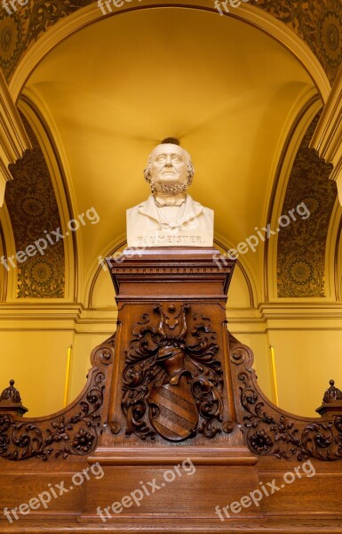 Hermann Baumeister Bust City Hall Hamburg Artwork